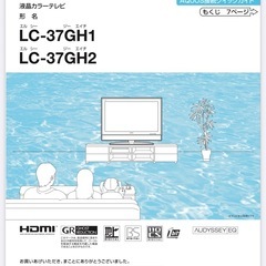 シャープ 37V型 ハイビジョン 液晶テレビ AQUOS LC-37GH2の画像