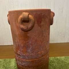 【リユース☆エコちょっぷ】ヴィンテージ調　テラコッタ　傘立て　プランターカバーの画像