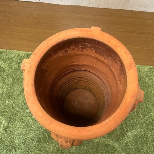 【リユース☆エコちょっぷ】ヴィンテージ調　テラコッタ　傘立て　プランターカバー