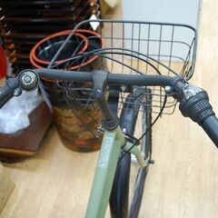 自転車 24インチ ママチャリ系 WONKA 深緑系 6段変速 オートライト 着脱式バスケット付き ウォンカ 札幌市 清田区 平岡の画像