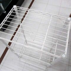 3段 スチールラック 幅44×奥行29×高さ72.5cm ホワイト 白 シェルフ 収納棚 苫小牧西店の画像
