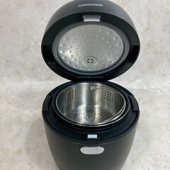 A8113【お買い得商品‼】KEECOON　炊飯器 低糖質炊飯器 炊飯ジャー マイコン式 3合炊き 黒厚釜 丸洗い可能 パンコース 無洗米 省エネ デジタル 保温機能　KC-RC-02の画像