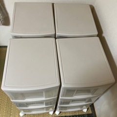 【
決まりました】3段収納ケース　4点セット！の画像