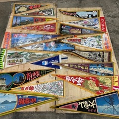 日本観光地 ヴィンテージペナント コレクション　タペストリーの画像