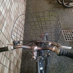 27インチ　マルキン自転車　ノスタリア　6段変速シティサイクル　ママチャリ　クロスバイク　大き目かご付　渋谷区の画像