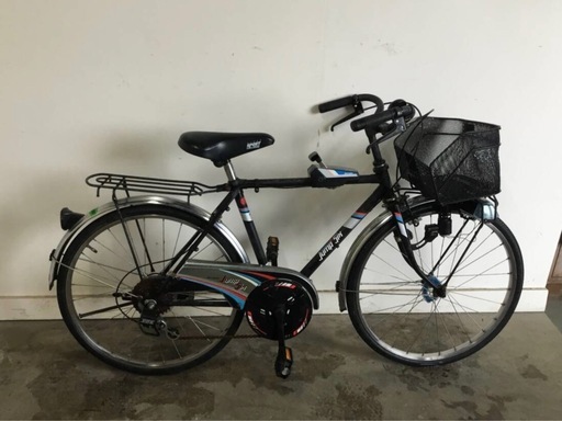 h-192（S）岐阜発　Maruishi JUMP Six/自転車/レトロ/22インチ/6段変速/防犯有り/走行確認/錆、キズあり/現状品　R6 10/25 1.2