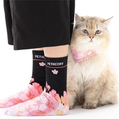 【美品】ペットスカーフ 首輪 猫用 桜 春 ピンク バンダナ スカーフ 19-29㎝ 犬の画像
