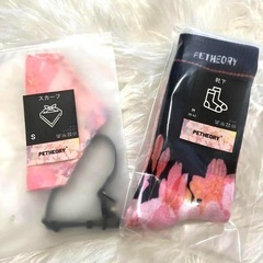【美品】ペットスカーフ 首輪 猫用 桜 春 ピンク バンダナ スカーフ 19-29㎝ 犬の画像