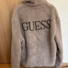 GUESS フリースジャケットゲス リバーシブル フェイク レザージャケットの画像