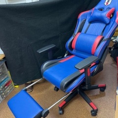 JFA限定　ゲーミングチェア　フットレスト付　サッカー　ゲームチェア　椅子の画像