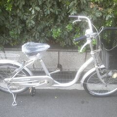 整備済み中古自転車　20インチ　税別￥10.800-　低L型フレーム　軽快車　シルバー1024の画像