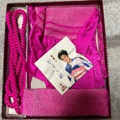 （新品未使用）丸昌 帯〆・帯揚げセット　ピンクの画像