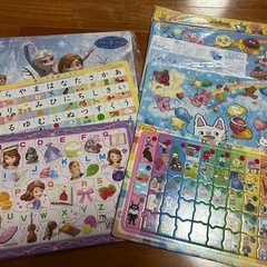 アンパンマン　ソフィ　ディズニー　あいうえお　知育玩具　パズル　アナ雪　まとめての画像
