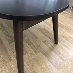 【ドリーム川西店御来店限定】☆ジモティー見たよ♪割引☆ ニトリ　折りたたみテーブル　ラボール楕円 DBR DBR クリーニング済み 【99560000033201】の画像