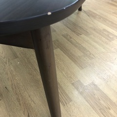 【ドリーム川西店御来店限定】☆ジモティー見たよ♪割引☆ ニトリ　折りたたみテーブル　ラボール楕円 DBR DBR クリーニング済み 【99560000033201】の画像