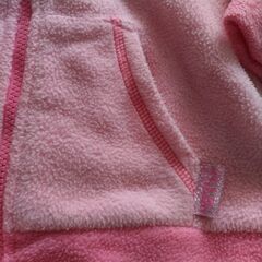 ②うさぎ　フリースパーカー古着　110㎝　ピンクの画像