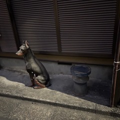 犬の置物の画像