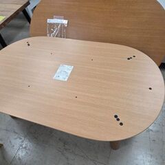J8641 【リユースのサカイ柏店】 MUJI 無印良品 楕円コタツ MK-1208V/N/12 フラットヒーター／ナチュラル クリーニング済み　参考価格18,900円の画像