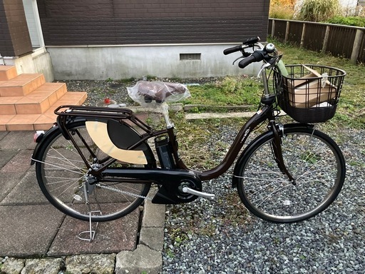 未使用 未登録 電動アシスト自転車 ヤマハ PAS with 26インチ 内装3段変速 ブラウン
