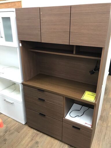 【ジャングルジャングル広陵店】ニトリ　キッチンボード　エトナ105KB ブラウン