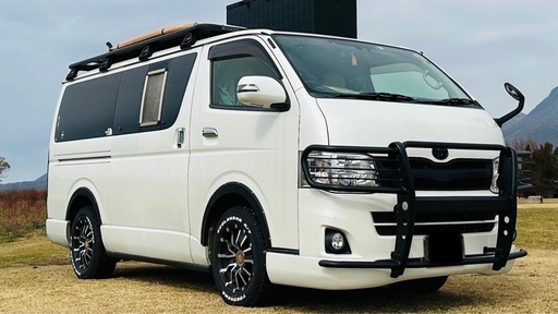 ハイエースRHINORACKルーフラックオーニング