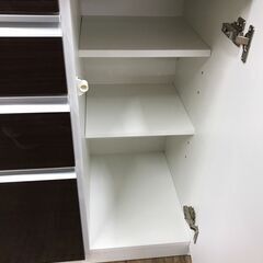 【ジャングルジャングル広陵店】家具　松田家具　キッチンボード　ブラウン✕ホワイト　【ジモティー特別価格！！】の画像