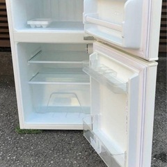 配達設置無料 アマダナ冷凍冷蔵庫86L アマダナ洗濯機5.5kg英語表記風乾燥機能付の画像