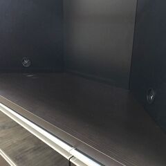 【ジャングルジャングル広陵店】TV台　ハイタイプ　ブラック✕ブラウンの画像