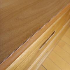 未使用訳あり 桐ベンチチェスト ライトブラウン 幅80 3杯 大引出しのみスライドレール付き 仕切り板付き 収納 たんす 箪笥 アンティークの画像