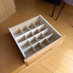 未使用訳あり 桐ベンチチェスト ライトブラウン 幅80 3杯 大引出しのみスライドレール付き 仕切り板付き 収納 たんす 箪笥 アンティークの画像