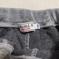 100 ミキハウス ベロアパンツ  グレーの画像