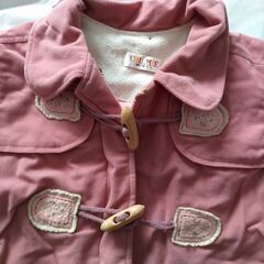 ④ピンクフード付上着　冬服子供服 　USEDの画像