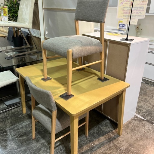 ダイニング３点セット　ワイド