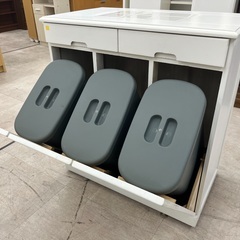 ◇ドリーム尼崎1号館◇ 【ジモティー割引対象商品】ファミリーライフ 3分別ダストボックス カントリー調 WHT の画像