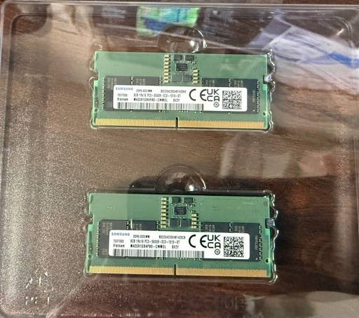 DDR5 8GBメモリー 2枚セット PC5-44800