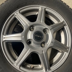 アルミ付きスタッドレス　155/65R13インチ2021年製の画像