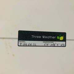 Three Weather サーフボード 6'4” フィン付き サーフィン　サーフィンボード　ファンボードの画像