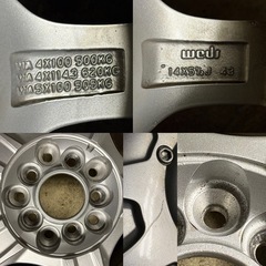 C-5 タイヤ 中古BRIDGESTONE STUDLESS BLIZZAK VRX3 185/70R14 アルミホイール Treffer 14inch の画像