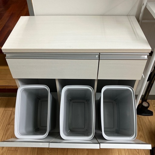 ?ペールカウンター? アイリスオーヤマ ペールカウンター PKT-8670 ウォールナットゴミ箱 45L(15L×3分別 ) 木目調 