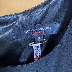 １回のみ着用　QUEENS COURT フォーマルワンピース　黒 の画像