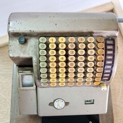 【昭和レトロ/アンティーク】手動式 金銭登録機 レジスター 時代物 店舗什器 インテリア雑貨　管理番号TN254MCの画像