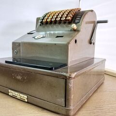 【昭和レトロ/アンティーク】手動式 金銭登録機 レジスター 時代物 店舗什器 インテリア雑貨　管理番号TN254MCの画像