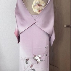 極美品ぼかし染め分け 付下げ 正絹 螺鈿箔 金彩箔の画像