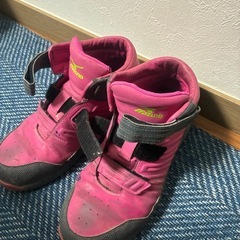 Mizuno 安全靴 ピンク 高トップの画像