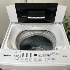 R439 ☀️ Hisense 洗濯機（洗濯4.5㎏) 19年製 HW-E4502 ⭐ 動作確認済 ⭐ クリーニング済の画像