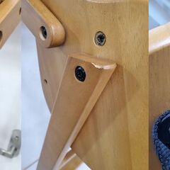 ※ ニトリ NITORI ハローダイアリー ST4 木製 ベビーチェア (テーブル付き) ナチュラル 天然木 折りたたみ 高さ固定式 ハイチェア◆幅418㎜ 奥行631㎜ 高さ780㎜ 座面高510㎜◆買取帝国 朝霞店の画像