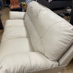 レザーソファ ホワイト 使用感あり 訳あり 中古の画像