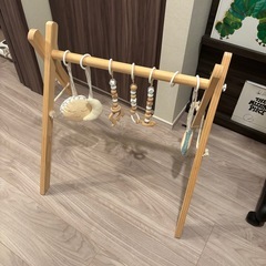 ベビージム　木製　ナチュラルの画像