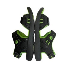 【最安値】DIESEL キッズサンダル 黒　緑 ブラック グリーン　20cmの画像