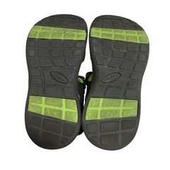 【最安値】DIESEL キッズサンダル 黒　緑 ブラック グリーン　20cmの画像